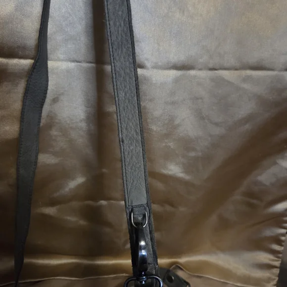 Hammitt Charcoal Leather Unisex Messenger Bag - Picture 11 of 13